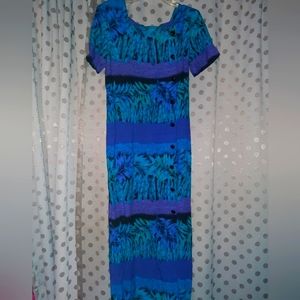 JOHN ROBERTS Vibrant Short Sleeve Maxi Dress 10